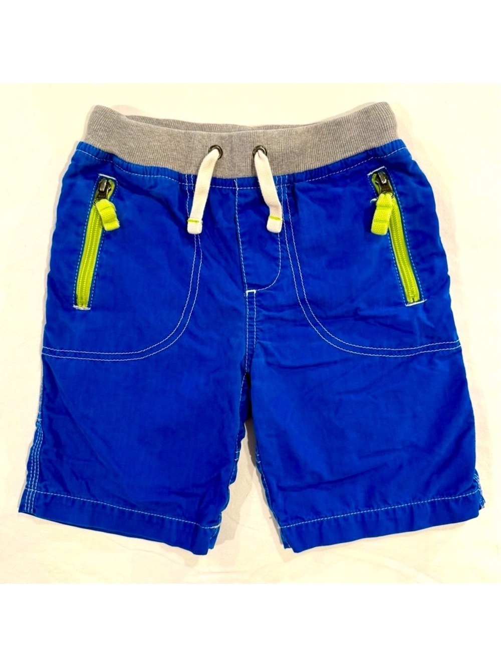 Mini Boden Adventure Shorts Boys 5 5Y Blue Pull-On Elastic Waist Pockets Summer